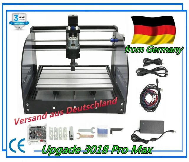 DIY CNC 3018 Pro Max GRBL Router mini Milling Engraving Laser Machine+10pcs bits