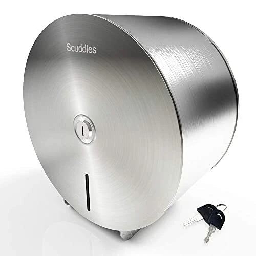 Scuddles Single-Roll Jumbo Dispenser Stainless Steel Commercial  2 Keys & Lock