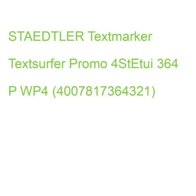 STAEDTLER Textmarker Textsurfer Promo 4StEtui 364 P WP4 (4007817364321)