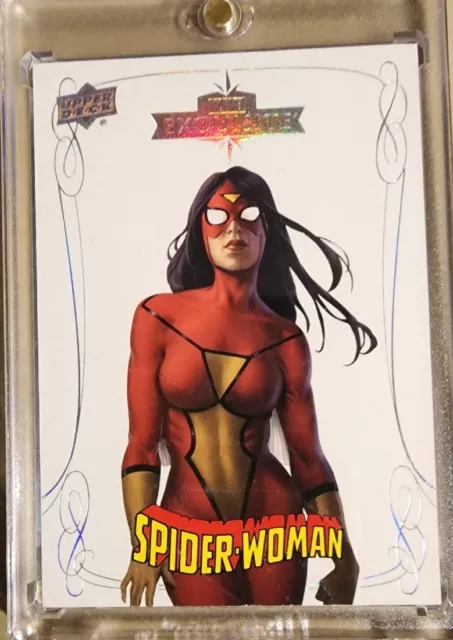 Spider-Woman 2016 Upper Deck Marvel Gems Exquisite Card #19 Silver #/199 W/Mag