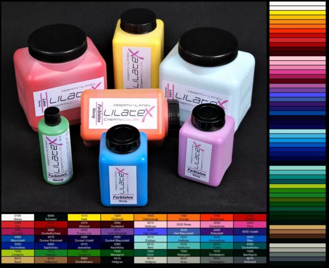 Lilatex 5 Liter dickflüssiges Flüssiglatex Latexmilch-Farb-Latex MINT 2