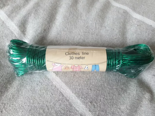 CLOTHES LINE ROPE. 30 meters. BNIP Washing line. £0.99 - PicClick UK