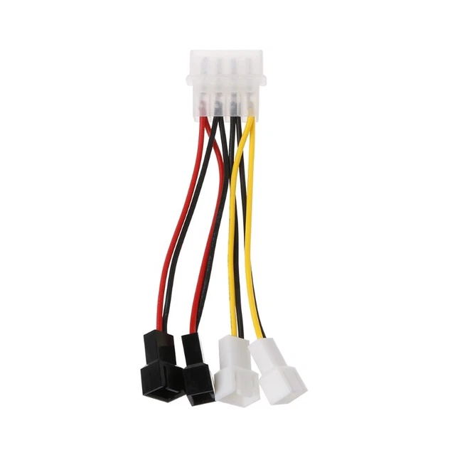 4 Pin Male IDE Molex to 3 Pin Power Splitter Adapter Cable Cooling Fan Cable