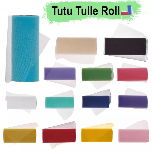 Tulle Rouleau 1.9m 15.2cm Large Tutu Tissu Doux Filet Craft Mariage Maison Noël