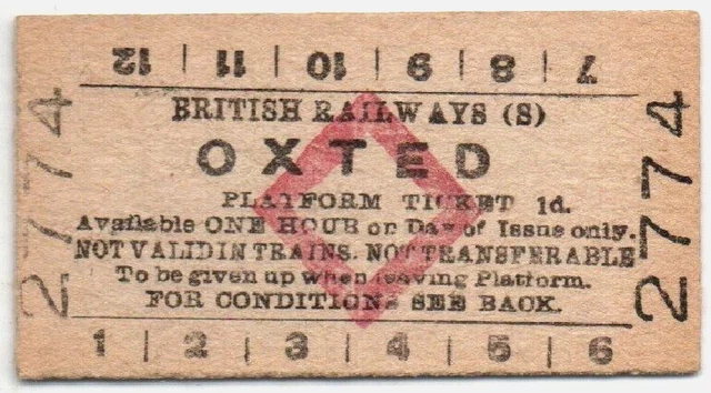 BR(S) Platform Ticket Oxted 1d