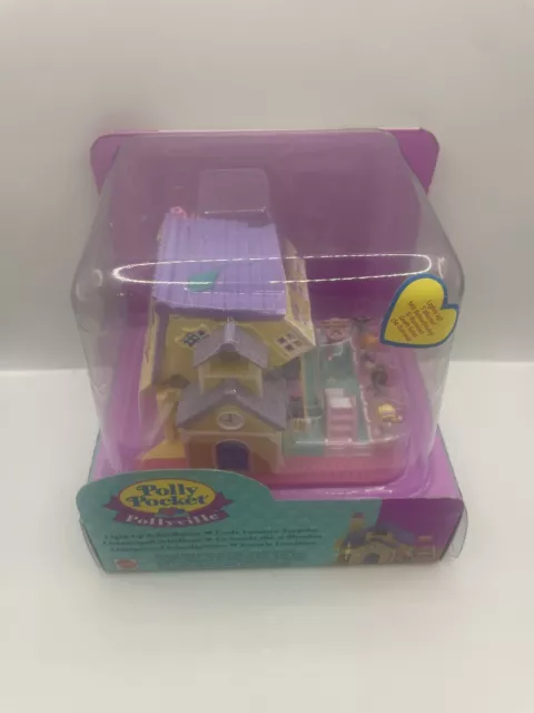 *Rare* Polly Pocket - Light Up School House - Pollyville 1994 New In Box Mattel