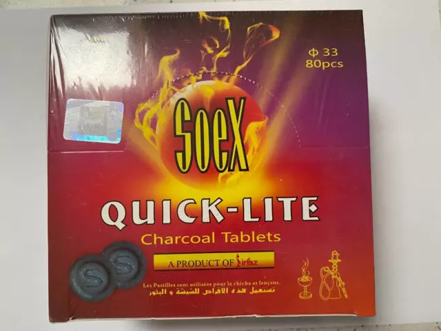 Soex Quick Lite Charcoal Tablets for Hookah Brand New