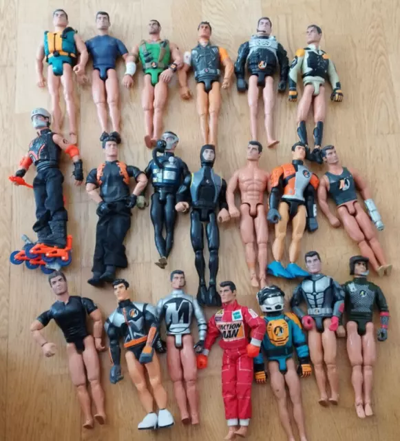 Lot 20 figurines ACTION MAN HASBRO 1998 1999 figure set personnage vintage