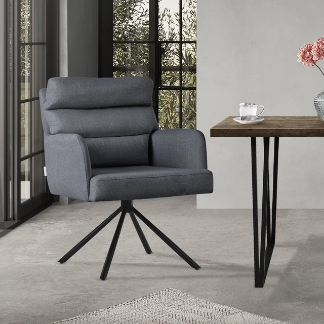 CLP Chaise de salle à manger Suez Tissu Natura, marron