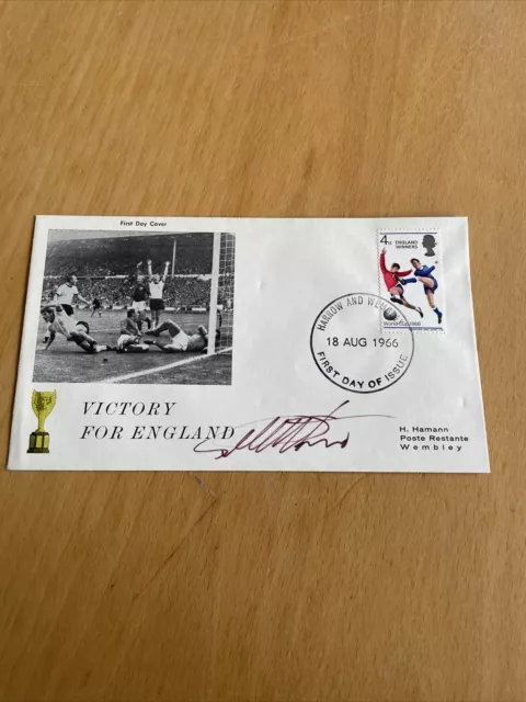 England 1966 World Cup Winners First Day Cover 100% Hand Signed By Geoff Hurst