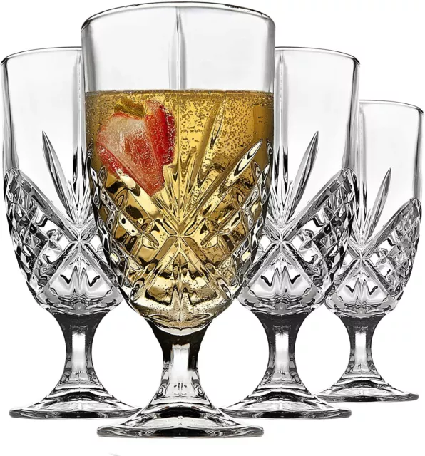 Iced Beverage 16 fl oz Crystal Glass Set of 4 by Godinger Dublin