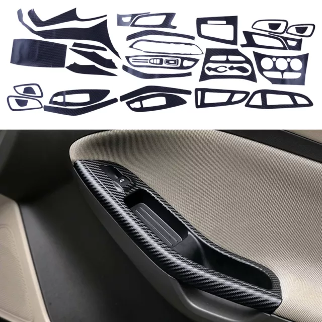 1set Interior Molding Stickers Trims Decals Fit For Ford Focus 2012 2013 2014