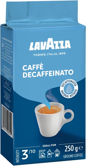 Lavazza, Caffè Decaffeinato, Decaffeinated Ground Coffee, Ideal for Moka Pot, Fi