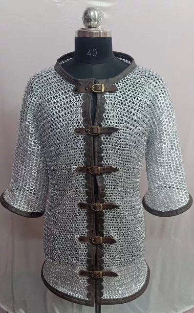 Chemise en cotte de mailles - Aluminium 10 mm calibre 16, dôme plat à...