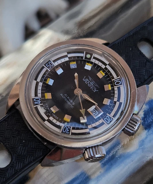 VANROY COMPRESSOR DIVER Watch Vintage Automatic 70S EUR 170,00
