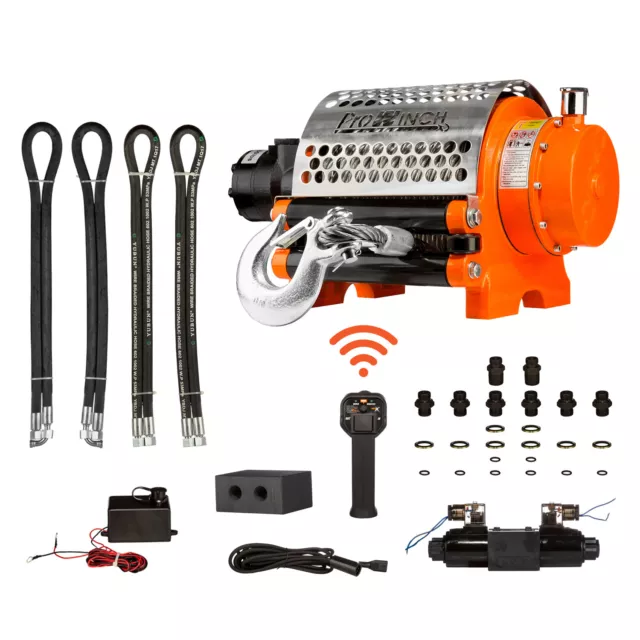 Prowinch 10 Ton Hydraulic Winch 20000 lbs. Heavy Duty 24V Wired/Wireless Control