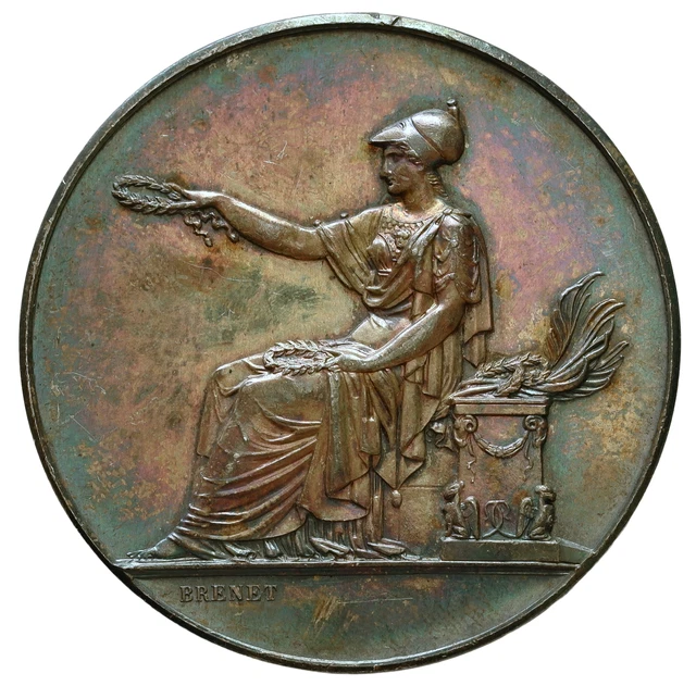 Frankreich Medaille 1869 Platz D'Adults Unterzeichnet Brenet