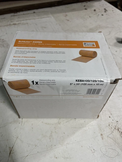Schluter Kerdi Band 5" x 33' Waterproofing Membrane Strip KEBA100/125/10M (NEW)