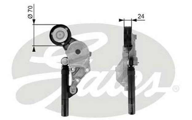 GATES Galet tendeur pour VOLKSWAGEN BORA T38192 - Pièces Auto Mister Auto