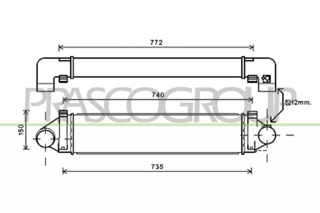 Ladeluftkühler LLK Aluminium Kunststoff für Ford Focus III 2.5 ST Land Rover