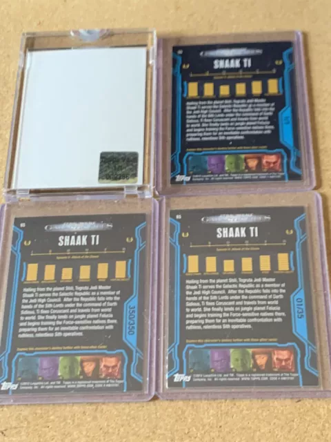 Star Wars Galactic Files Gold [1/1] Base Card #65 Shaak Ti Rainbow Set 01/35 Red 2