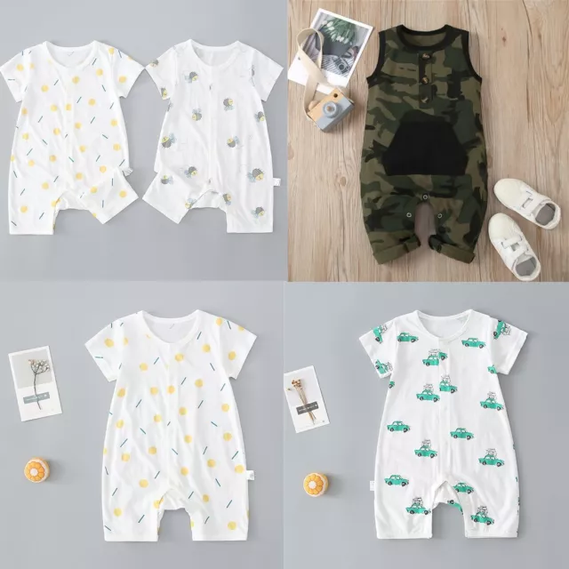 Baby Romper Newborn Cotton Jumpsuit Summer Boy Girl Cartoon One-Pieces Clothes