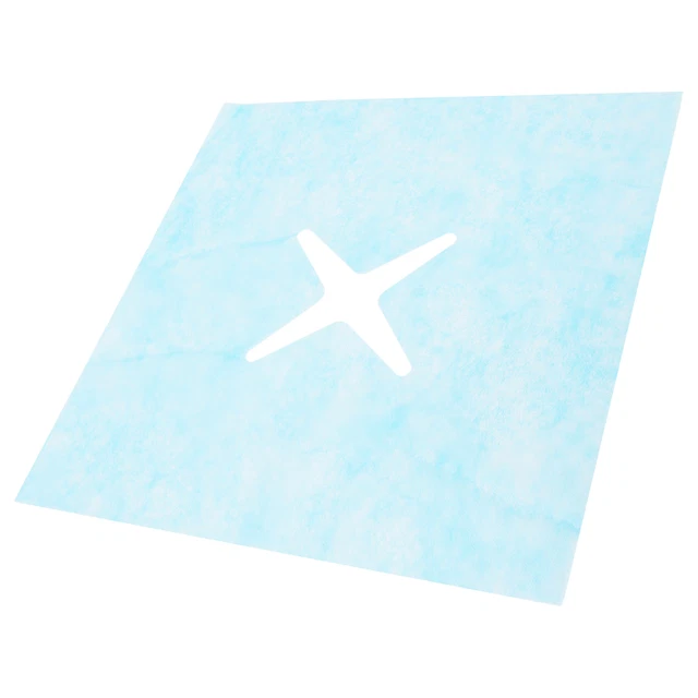 100 pz coperture viso tavolo da massaggio monouso design foro forma a X non tessuto