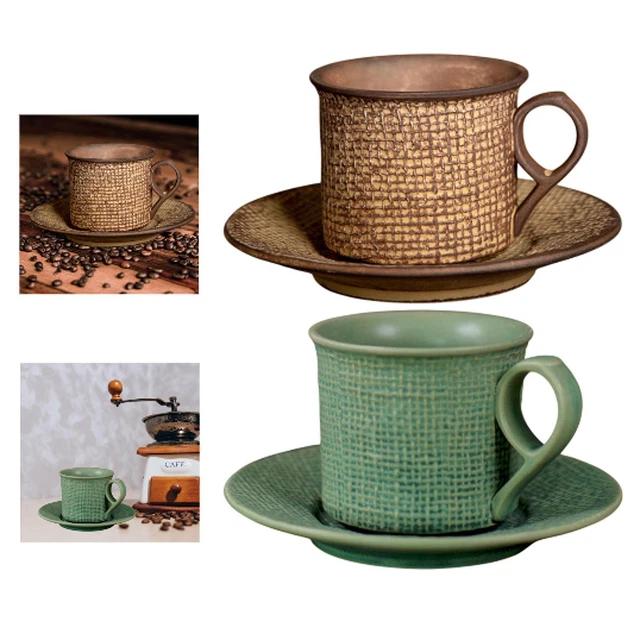 Service à Expresso 6 Tasses – Verre Gravé Main, Motifs Berbères Et Symbole Amazigh (neuf)