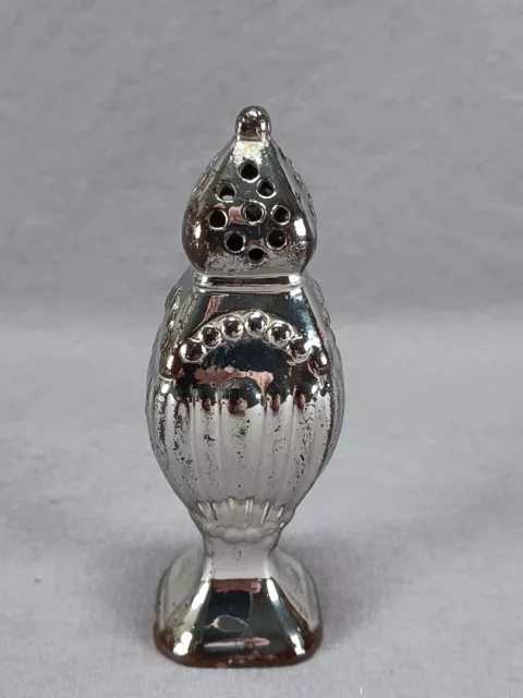 Antique British Silver Luster Beaded & Ribbed Pepper Pot Circa 1820s 2