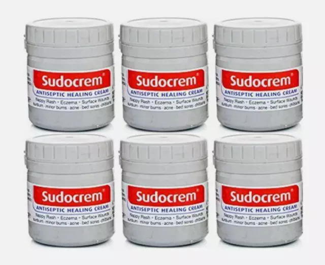 Sudocrem Antiseptic Healing Cream For Nappy Rash, Eczema & Surface Wound 60g x6