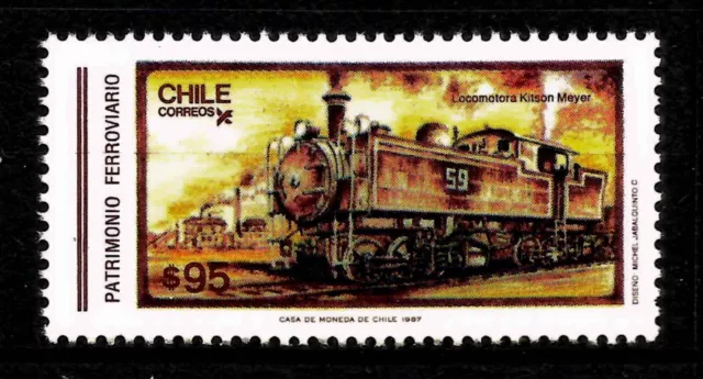 Chile, Railroad Patrimony, Kitson Meyer Locomotive, Mnh, Year 1987