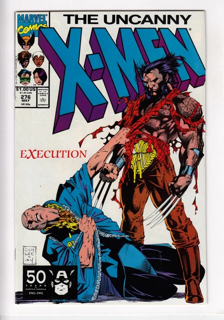 UNCANNY X-MEN #276 (1991-05) Vol 1 MARVEL Claremont Jim Lee Skrulls Shiar HIGH