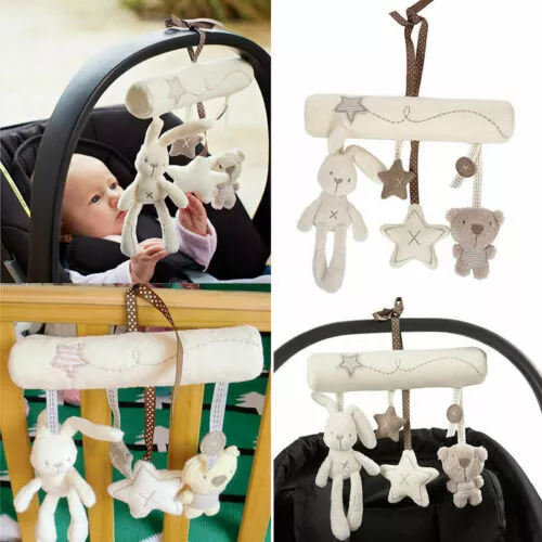 Newborn Infant Baby Pram Handbell Bed Stroller Soft Hanging Toy Animal Rattles