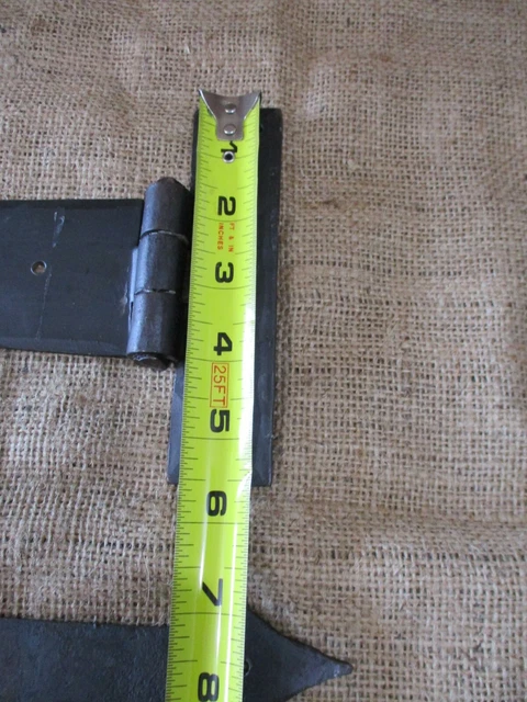 4 LARGE Strap T Hinges 18" Tee Hand Forged In Fire Barn Rustic Door Iron Arrow 7