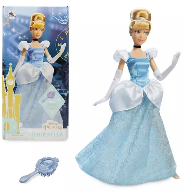 Principesse Scintillanti Disney Cenerentola Con Spazzola - Bambola Snodabile