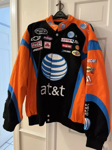 CHASE AUTHENTICS NASCAR Racing Jeff Burton #31 AT&T Canvas Jacket Men’s ...