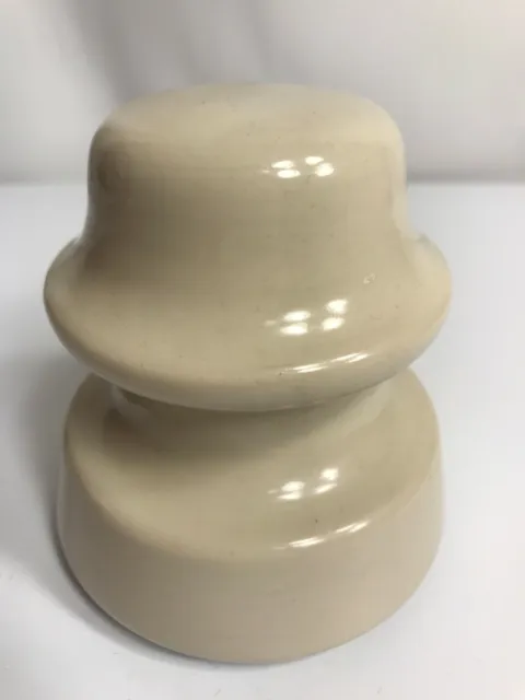 Vintage ~ White/Cream Porcelain Insulator ~ LOCKE 44 M ~ USA 3