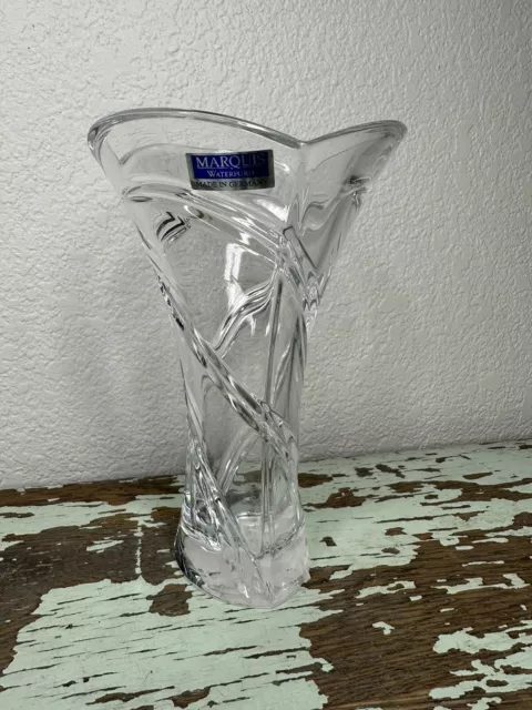 Vintage Marquis Vase By WaterFord Crystal 7” Germany Lead Trillium