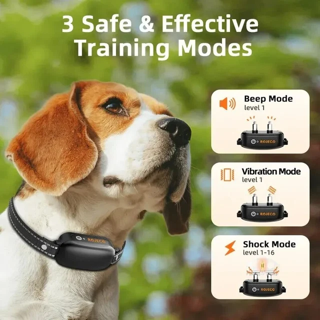 ROJECO ELECTRIC DOG Training Collar Digital Rechargeable Remote Control