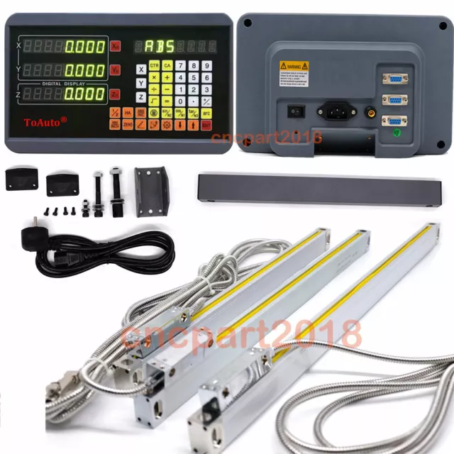 ToAuto Digital Readout DRO Display - 5µm Linear Scale For Lathe, Mill, EDM Machines