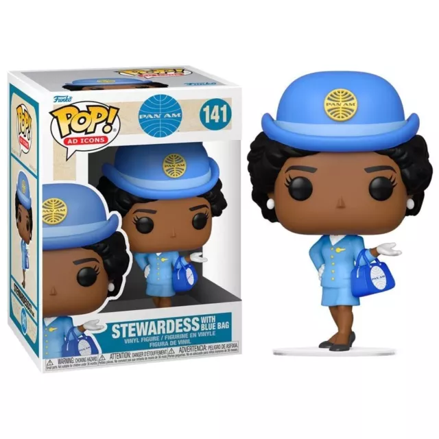 Funko POP! Ad Icons: Pan Am Stewardess Am - Stewardess - Blau Bag - Pan-Am - Vin