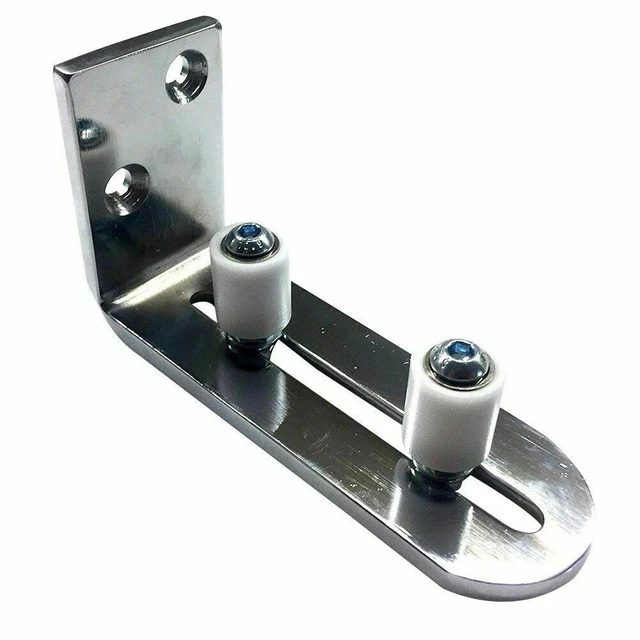Barn Door Guides Wall Mount Anti Swinging Floor Parts Fixing Hardware Dual Wheel