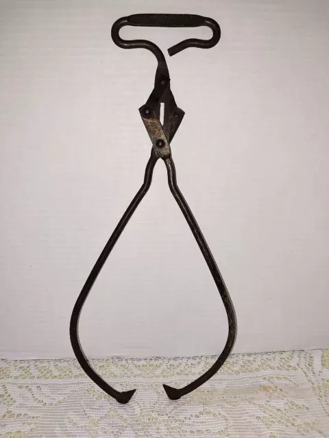Ice Block Tongs Hibbard Spencer Bartlett & Co Chicago Ill. Vtg
