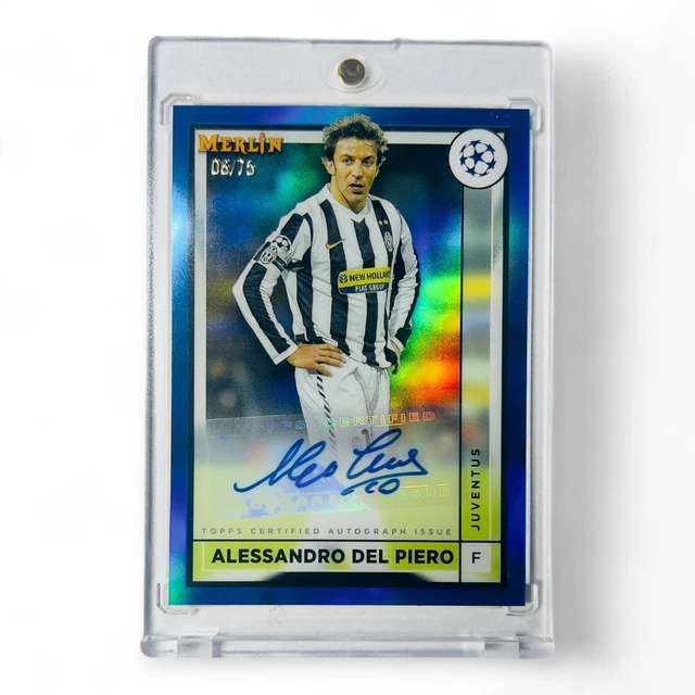 ALESSANDRO DEL PIERO/75 Auto Topps Merlin UCC 2022/23 Juventus 