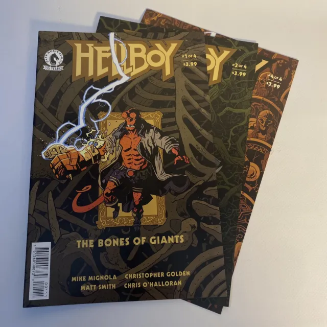 HELLBOY The Bones of Giants # 1, 3, 4 Dark Horse Comics VF/NM Lot of 3