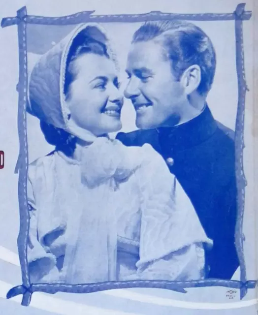 1940 Errol Flynn Olivia De Havilland "Along The Santa Fe Trail" Sheet Music