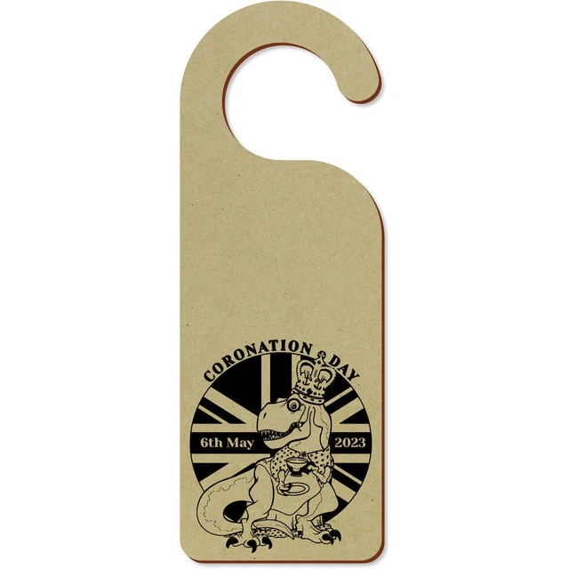 'Coronación dinosaurio' 200 mm x 72 mm colgador de puerta (DH00034832)
