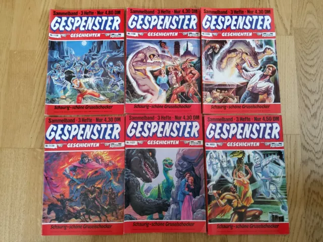 6 Sammelbänder Gespenster Geschichten Comics 1033, 1127, 1128, 1129, 1130, 1138