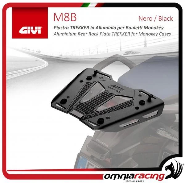 Piastra Trekker Rack Givi In Alluminio Anodizzato Nero - Per Motociclette - Foto 4