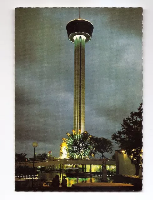 POSTCARD - SAN ANTONIO TEXAS Tower of the Americas at night